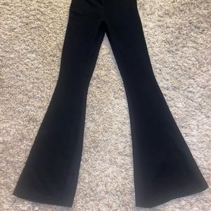 Nasty Gal Black Fit & Flare High-Waisted Ripped Pants